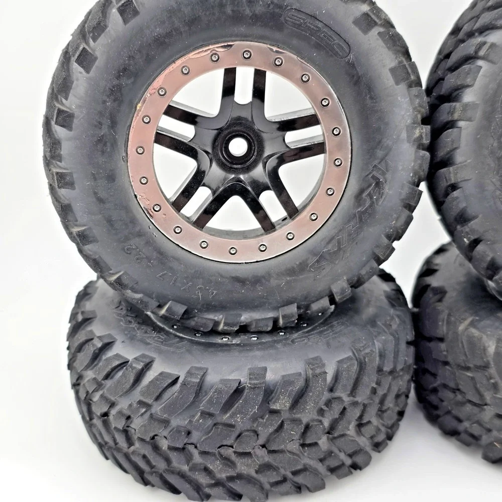 4x Traxxas Slash 4x4 Spec 1/10 Short Course Truck Tires on 12mm Hex Wheels